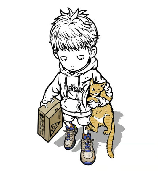 前田純(Maeda Atsushi) 「Tosen shonen_032 (ネコトモ)」複製/UVプリント