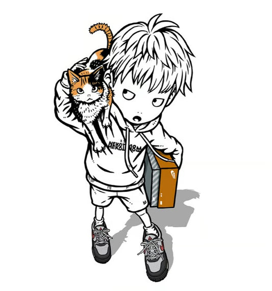 前田純(Maeda Atsushi) 「Tosen shonen_033 (ネコトモ)」複製/UVプリント