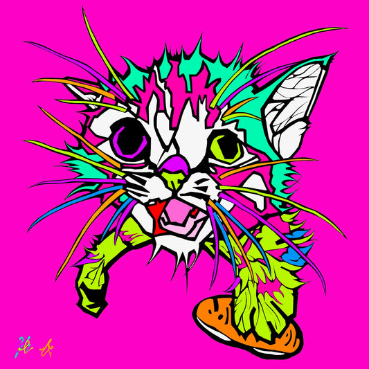 【043. 風刺猫画家・カメちゃまん / Fuusinekogaka KAMECHA-MAN】Koppepan Cat