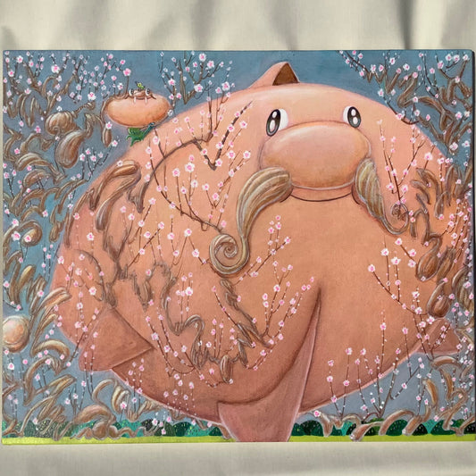 ジャガ一郎 Jagaichiro「キングJ.P.ジャン坊、空を飛ぶ〜春の足音、梅満開/King J.P. Jambo, Flying in 」