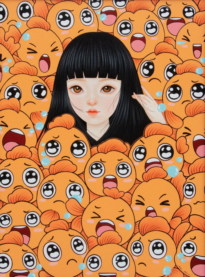Malee and sticker goldfish emotion
